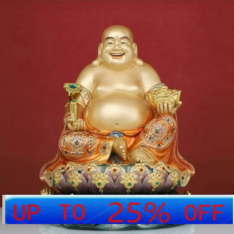 

LTT Big Belly Happy Laughing Buddha Statue Maitreya Bodhisattva Ornament Lucky Buddhist Hall Devoted to Household