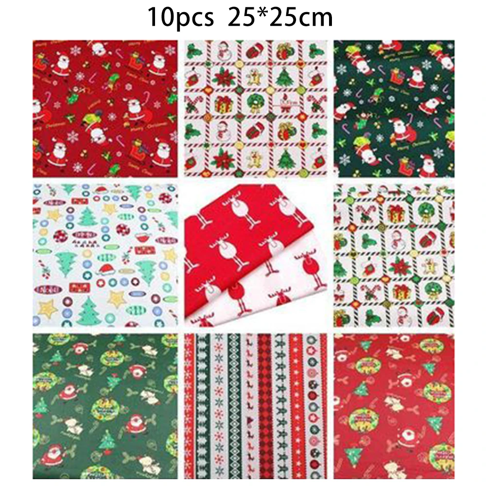Kerajinan Patchwork Kain DIY Santa Paket Jahit Dekorasi Klasik Kain Perayaan Buatan Tangan Rumah 100% Katun Lembut