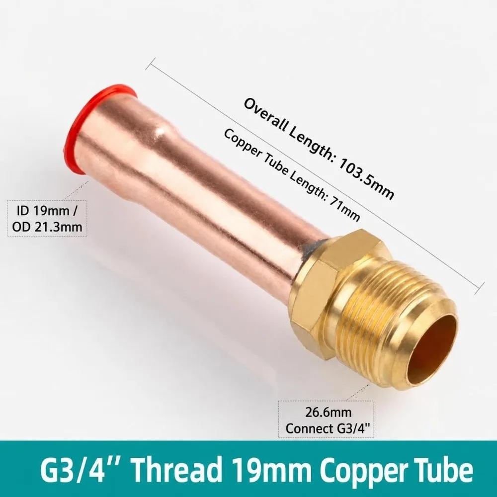 Forged Brass Air Conditioning Copper Pipe SAE 1/4 3/8 5/8 1/2 3/4 Threaded Connector Threaded Connector Fitting -20 to 120℃