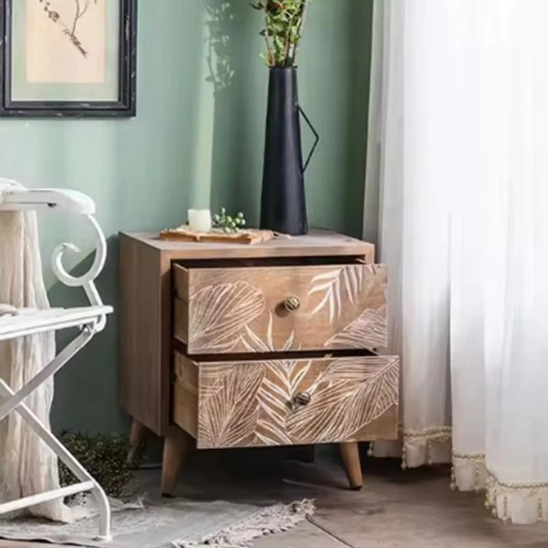 

Bedroom Small Furniture Veneer Bedside Table Storage Drawer Bedside Table