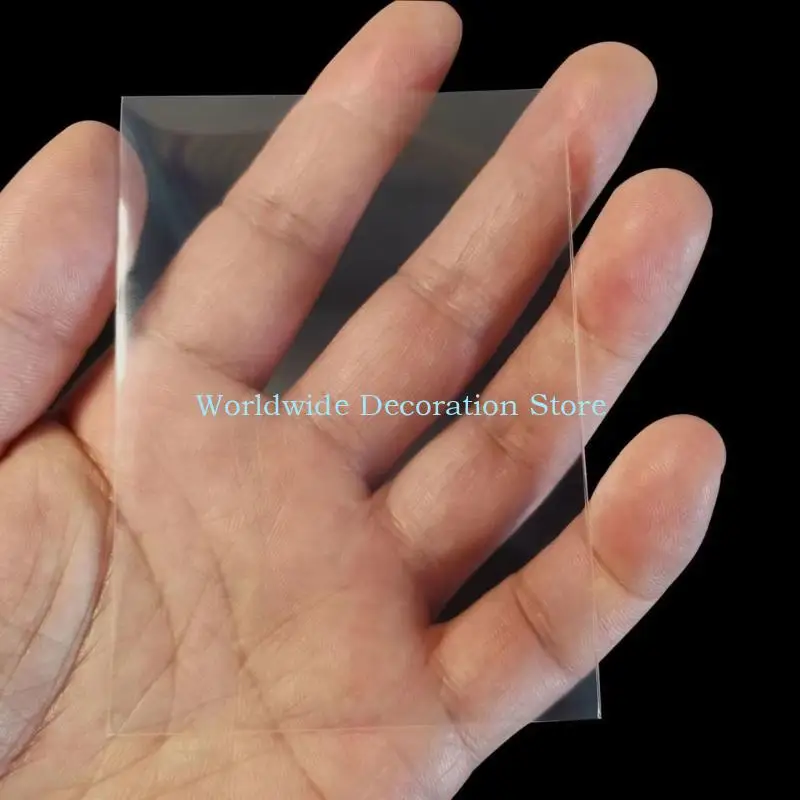 Q39b 50 stcs Transparante kaartfilm Clear Korea Mouwen Foto holografische beschermkaarten Holografische beschermerfilm