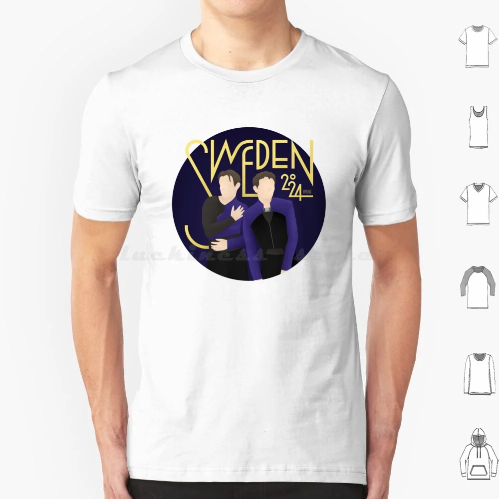 Sweden 2024 T Shirt Cotton Men Women DIY Print 2024 Sweden Blue Yellow Sweden 2024 Esc Song Contest Unforgettable Sverige
