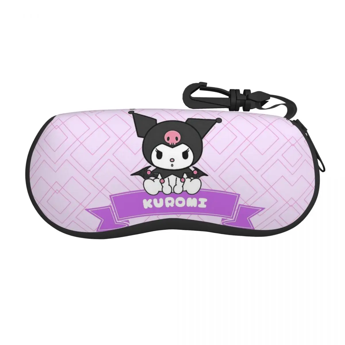 SANRIO Kuromi merch เคสใส่แว่นตา, กล่องใส่แว่นตาพิมพ์ลายสำหรับผู้หญิงผู้ชาย