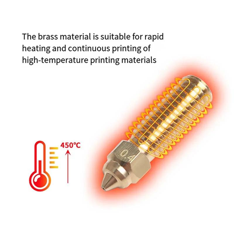 

Superior-Extruder Brass Nozzle 0.4Mm High Temperature Resistant Nozzle For SV07 3D Printer B