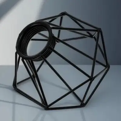 

Iron Art Lamp Shade Hollow-Out Diamond Shape Retro Light Cover for Ceiling Wall Lamps Metal Retro Lampshade