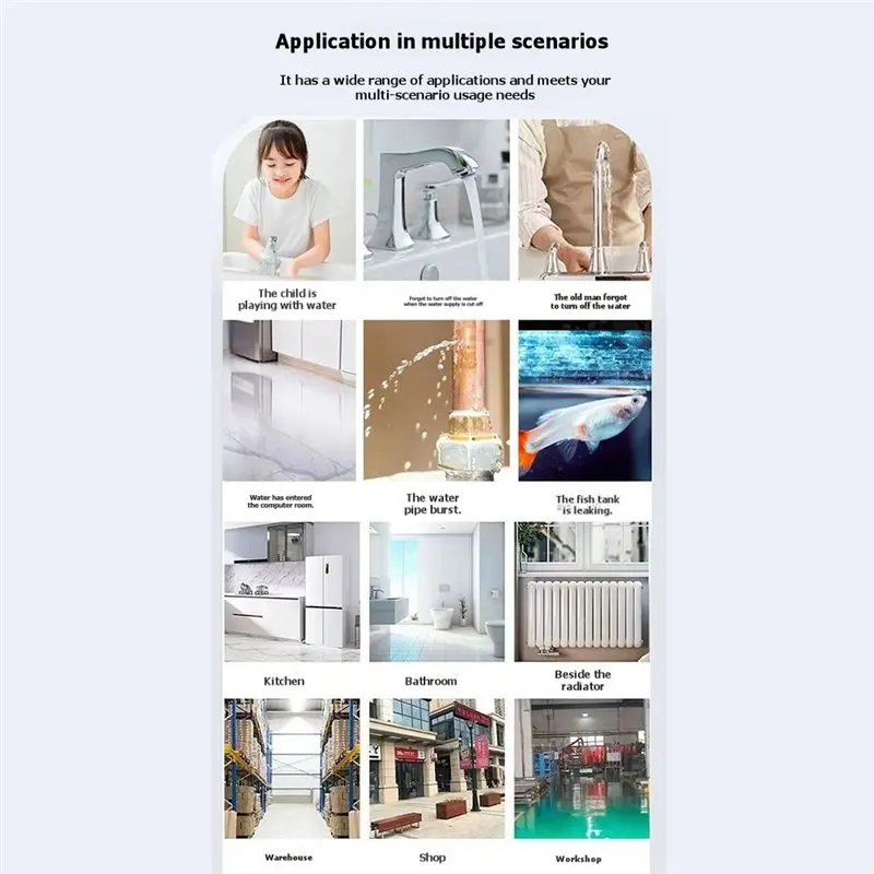 ABKN-Water Leak Sensor Sound Alarm Water Overflow Level Detector Smart Home Automation Residential Security Protection System