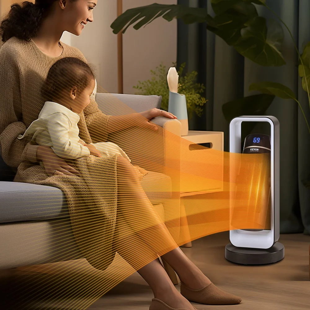 원격 제어 온도 조절기 진동 타이머 안전 난방 휴대용 실내 사용 기능이 있는 1500W 전기 공간 히터