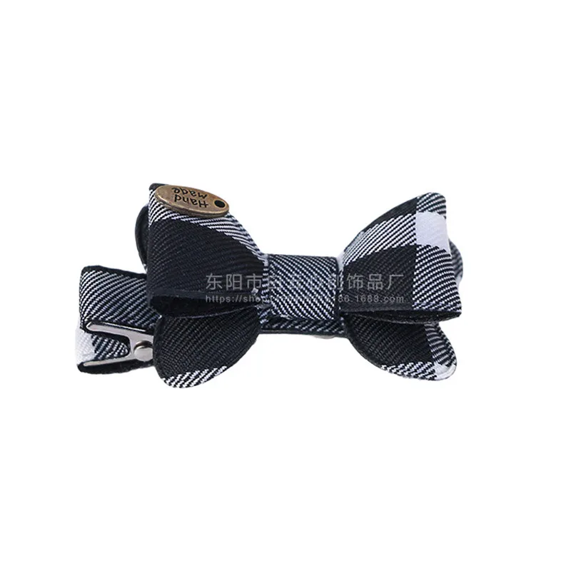 Cute British Baby Plaid Striped Hair Clips For Children Girls Geometric London Fashion Striped Hairpins Bow Barrettes Headdress