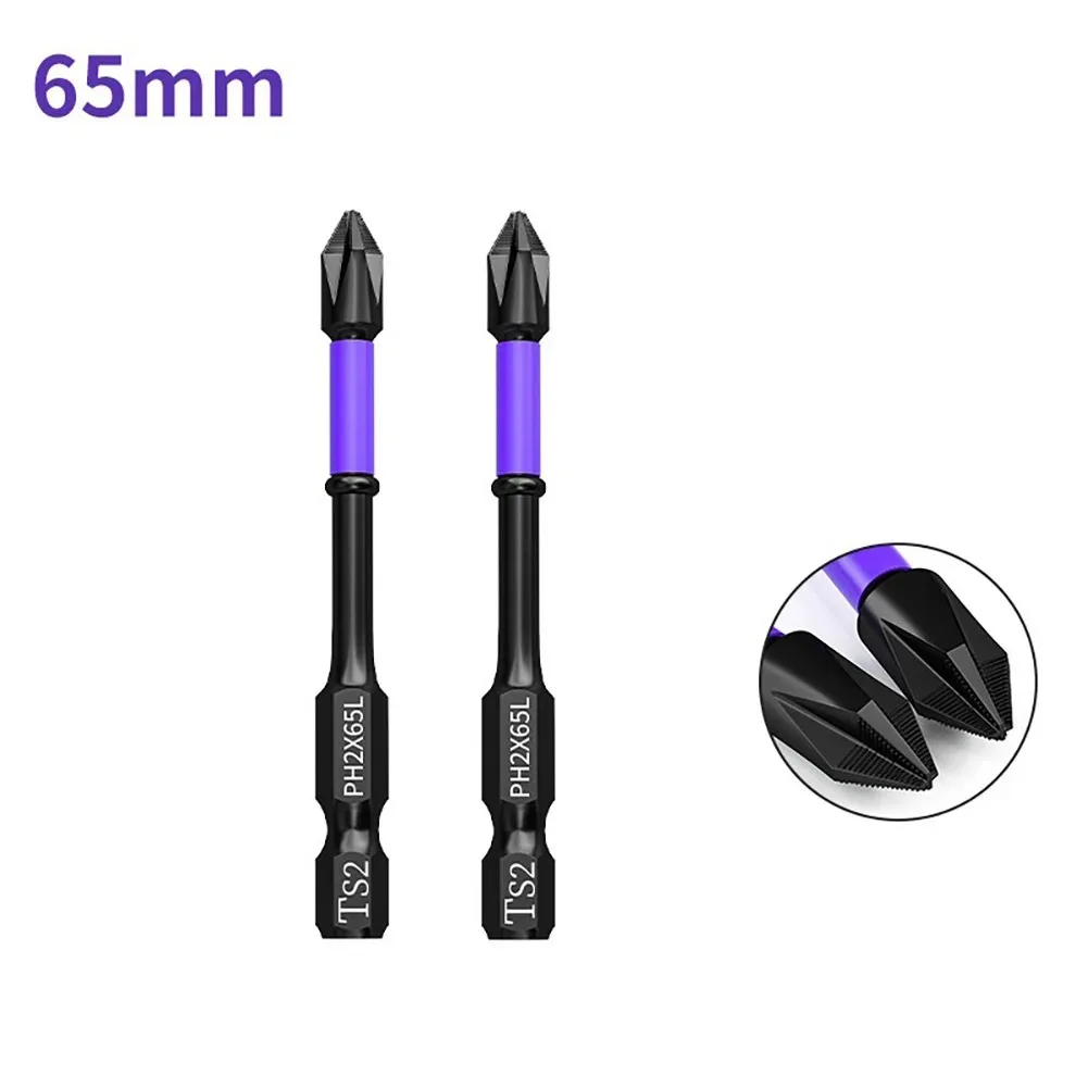 Magnetic D1 Anti-shock Batch Head High Hardness Non-Slip Impact Bits Cross 25/50/65/70/90/150mm Ph2 Screwdriver Set