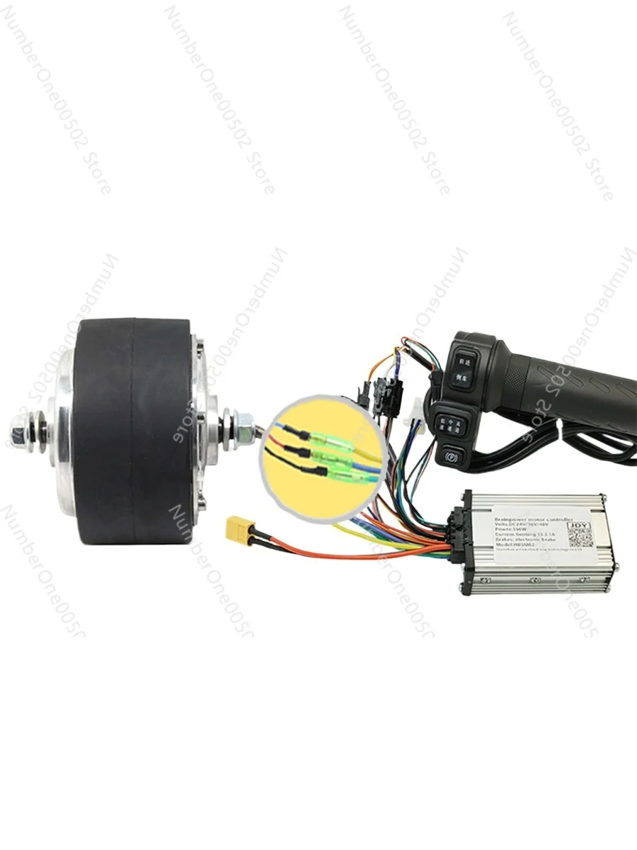 4-inch brushless speed control motor 113 toothed wheel hub reduction motor DC low-speed large torque rail