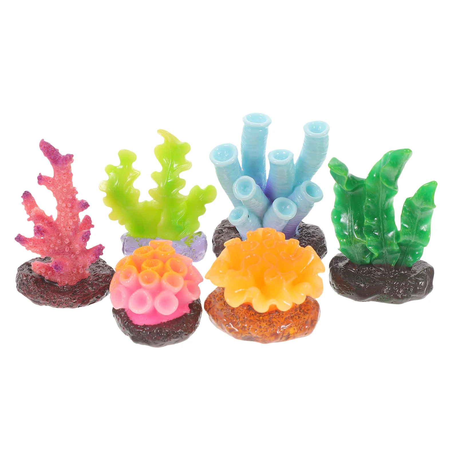 

6Pcs Resin Coral Reef Decor Lifelike Aquarium Fish Tank Accessories Underwater Landscape Ornament Aquarium Coral