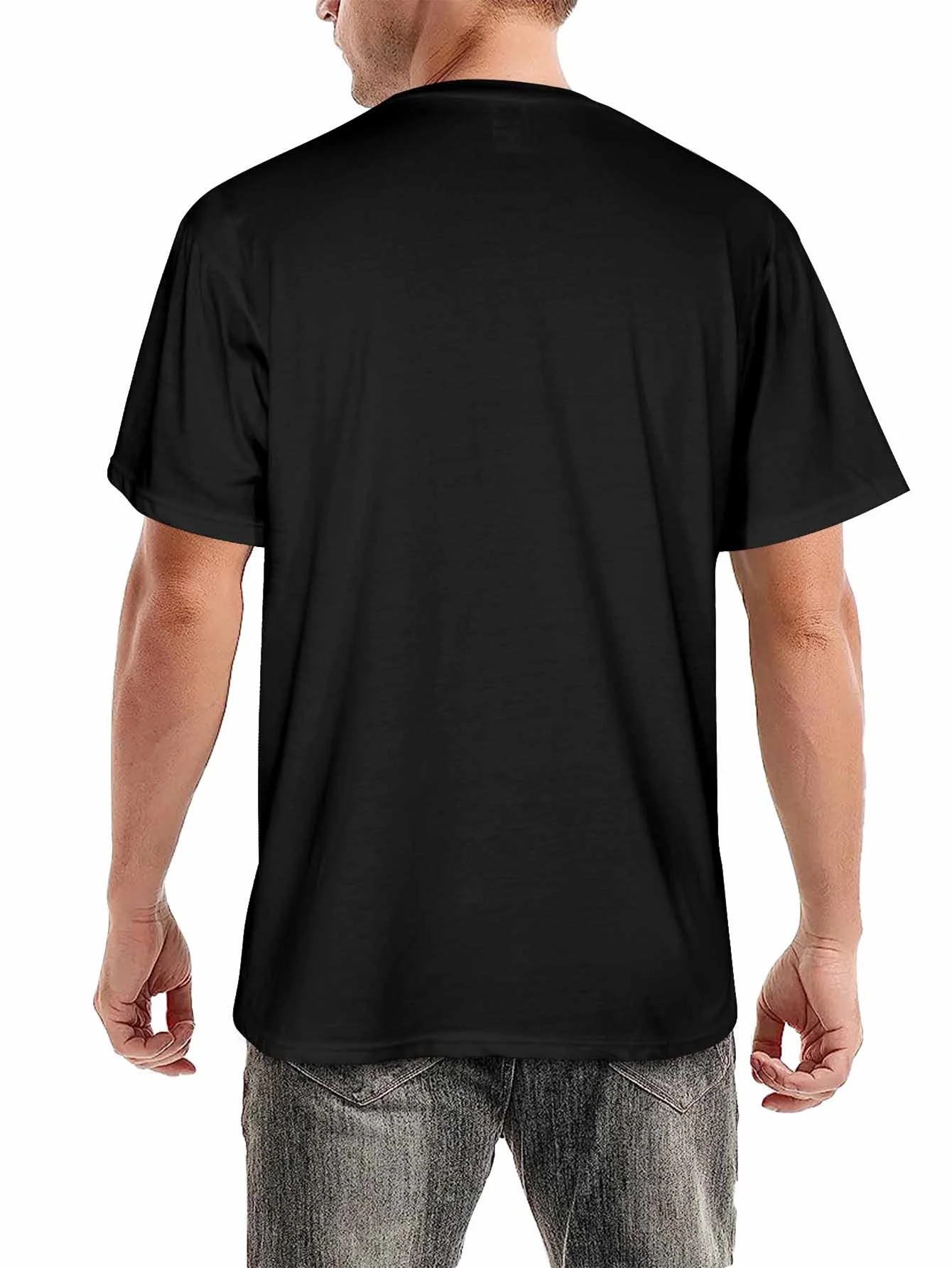 Soft Cotton Mens T-Shirt, Colorful Bruh Latter Tee with Funny Picture Print for Young, Premium Quality Leisure Outfit