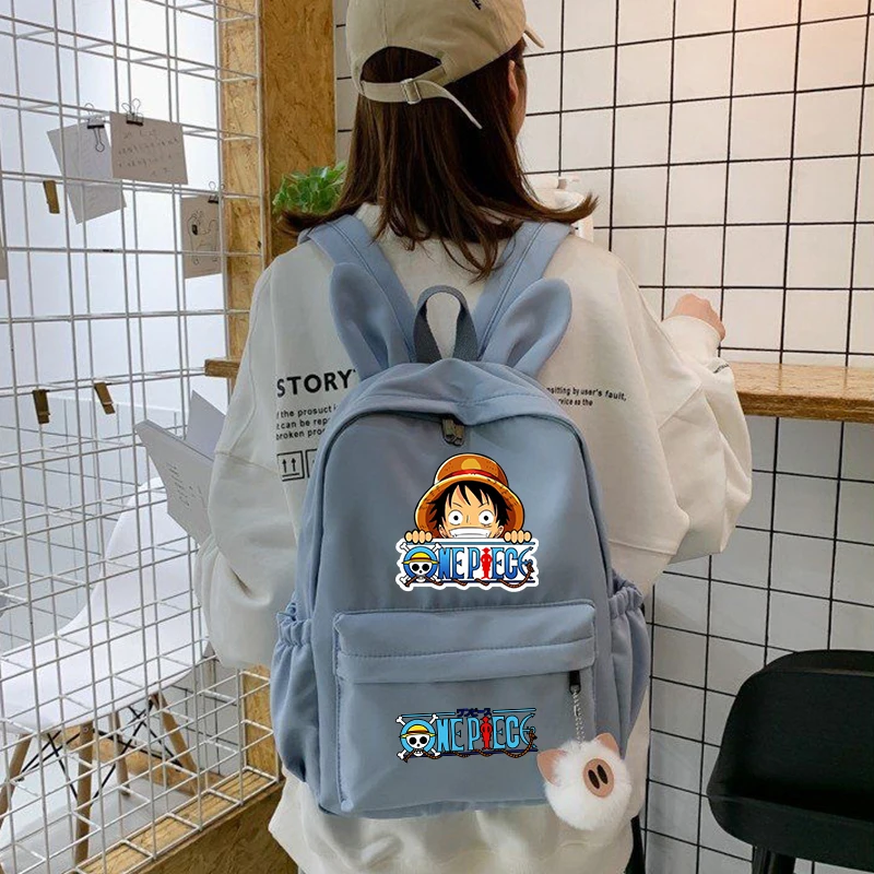 3 pz/set Anime One Piece zaino con Lunch Bag astuccio Back To Schoolbag per Boy Girl Bag uomo donna borsa da viaggio Mochila