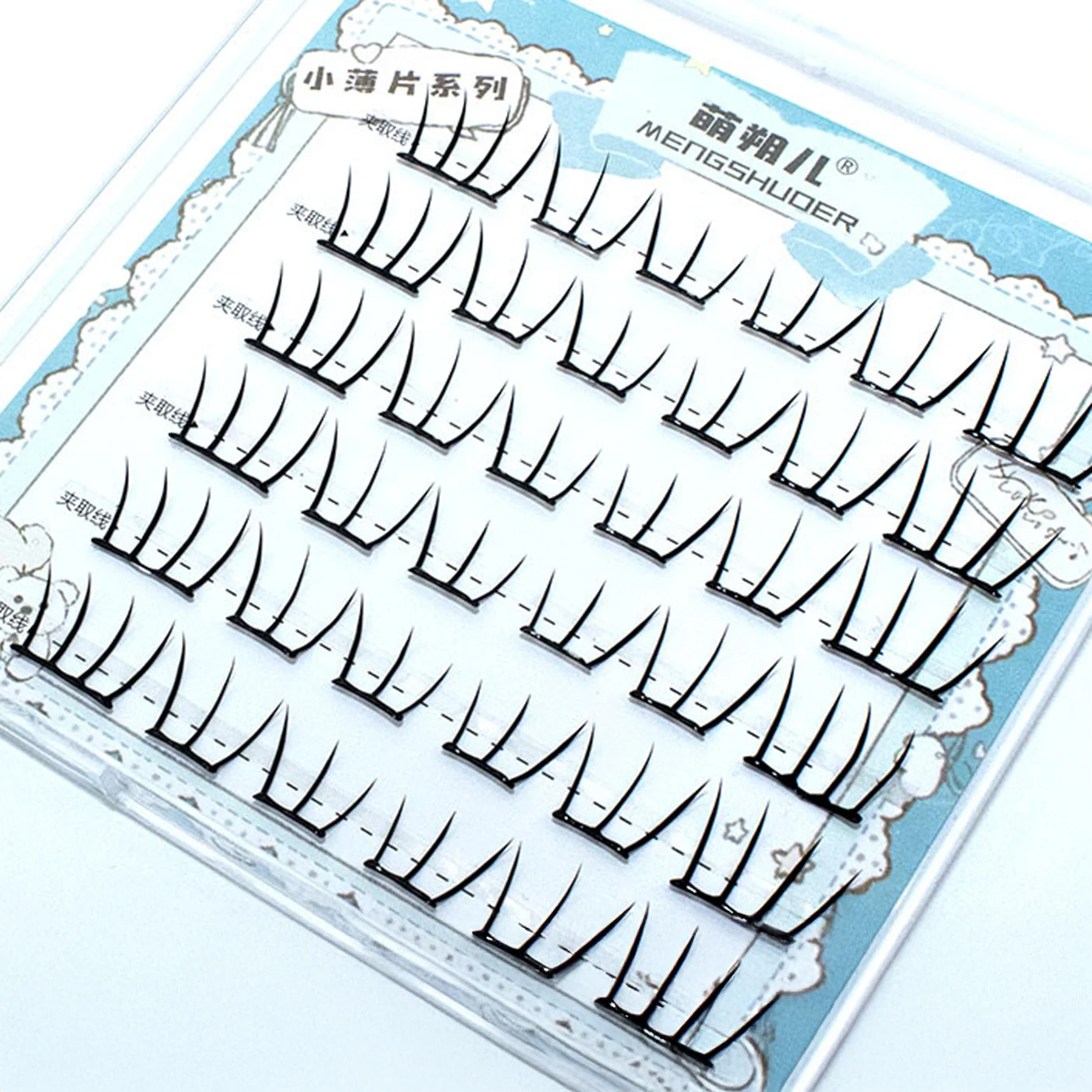 10-13 ミリメートル自己粘着 DIY マンガまつげ個別接着剤不要再利用可能なつけまつげ韓国アイドルまつげエクステンション