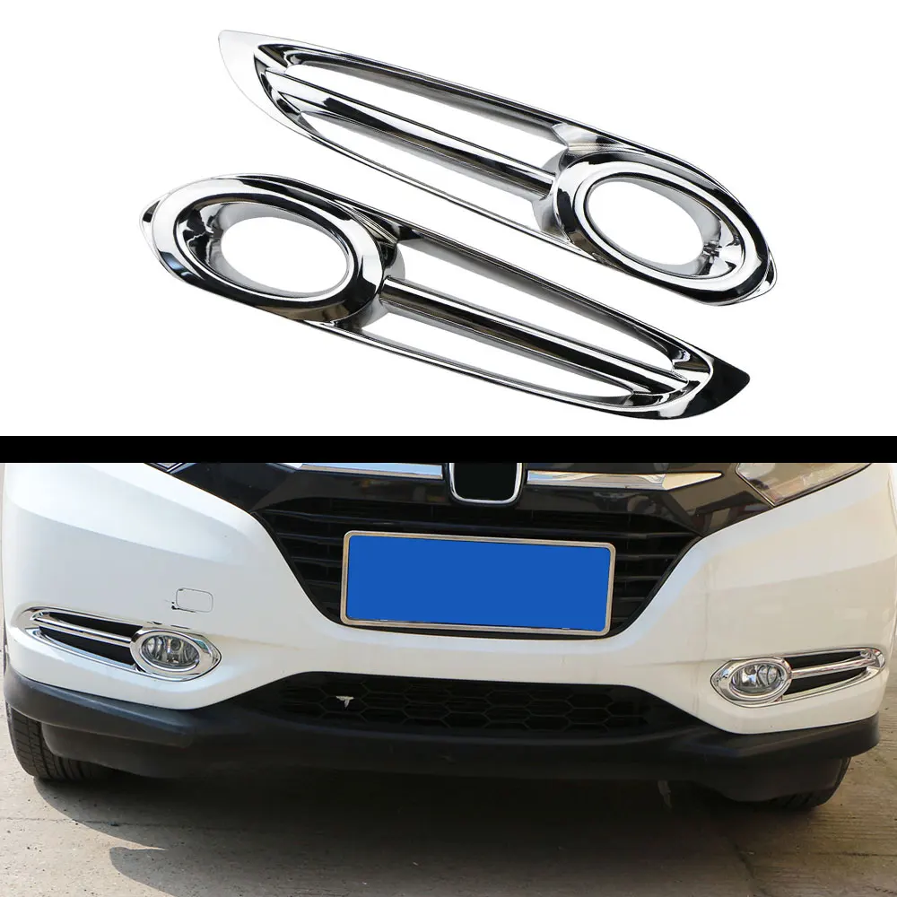 

For Honda HR-V HRV Vezel 2014 2015 2016 2017 2018 Front Fog Lights Cover Trim Fog Lamps Sticker Styling Accessories