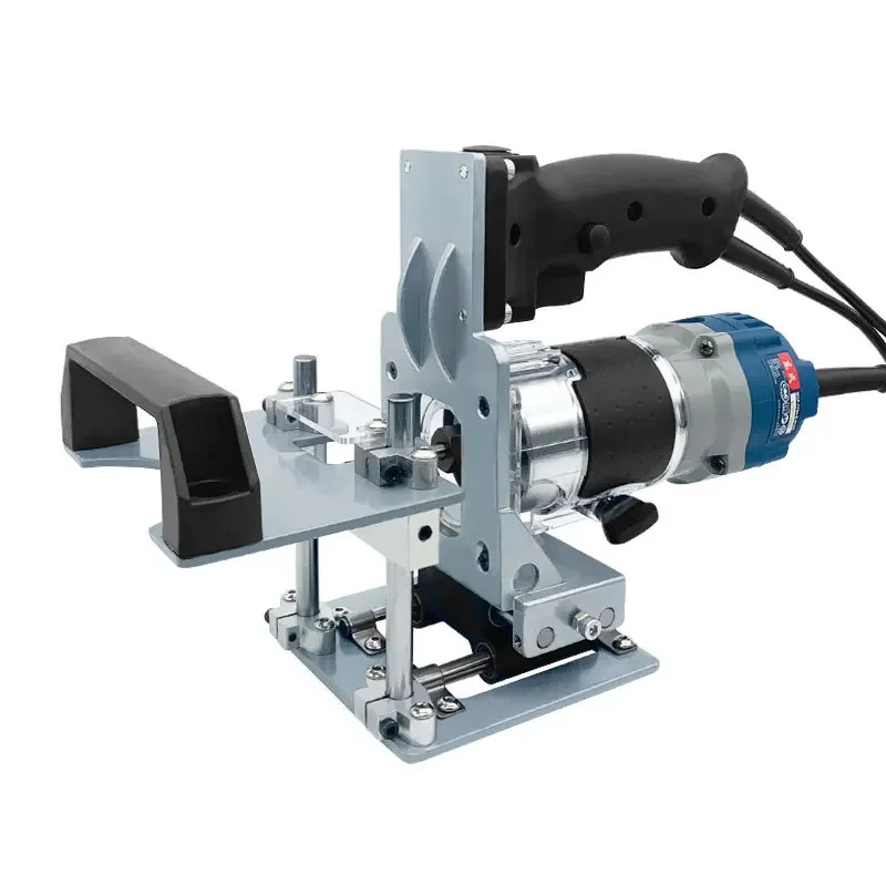 

2 In 1 Invisible Fastener Opening Punching Locator Woodworking Trimming Slotting Bracket Cabinet Board Side Hole Fixing Fixture