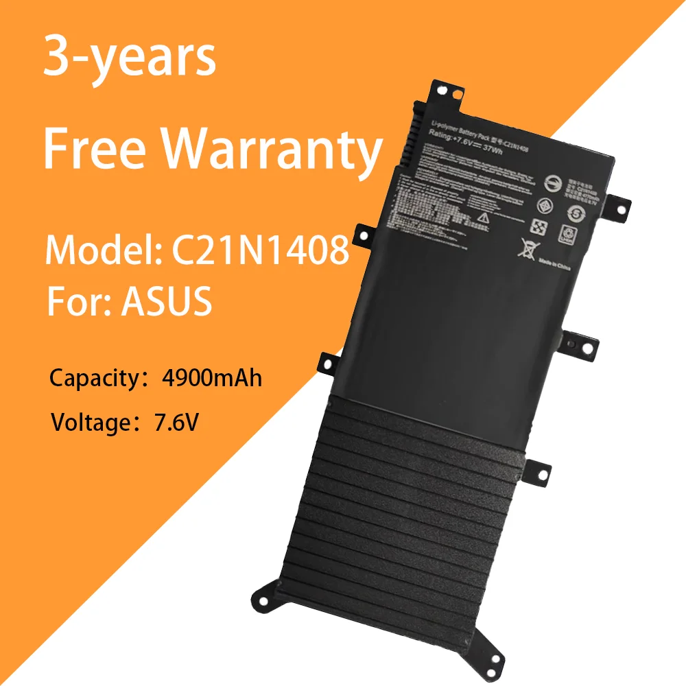 

37Wh 4900mAh notebook battery C21N1408 new for ASUS ASUS V555U A555U X555UQ X555UA