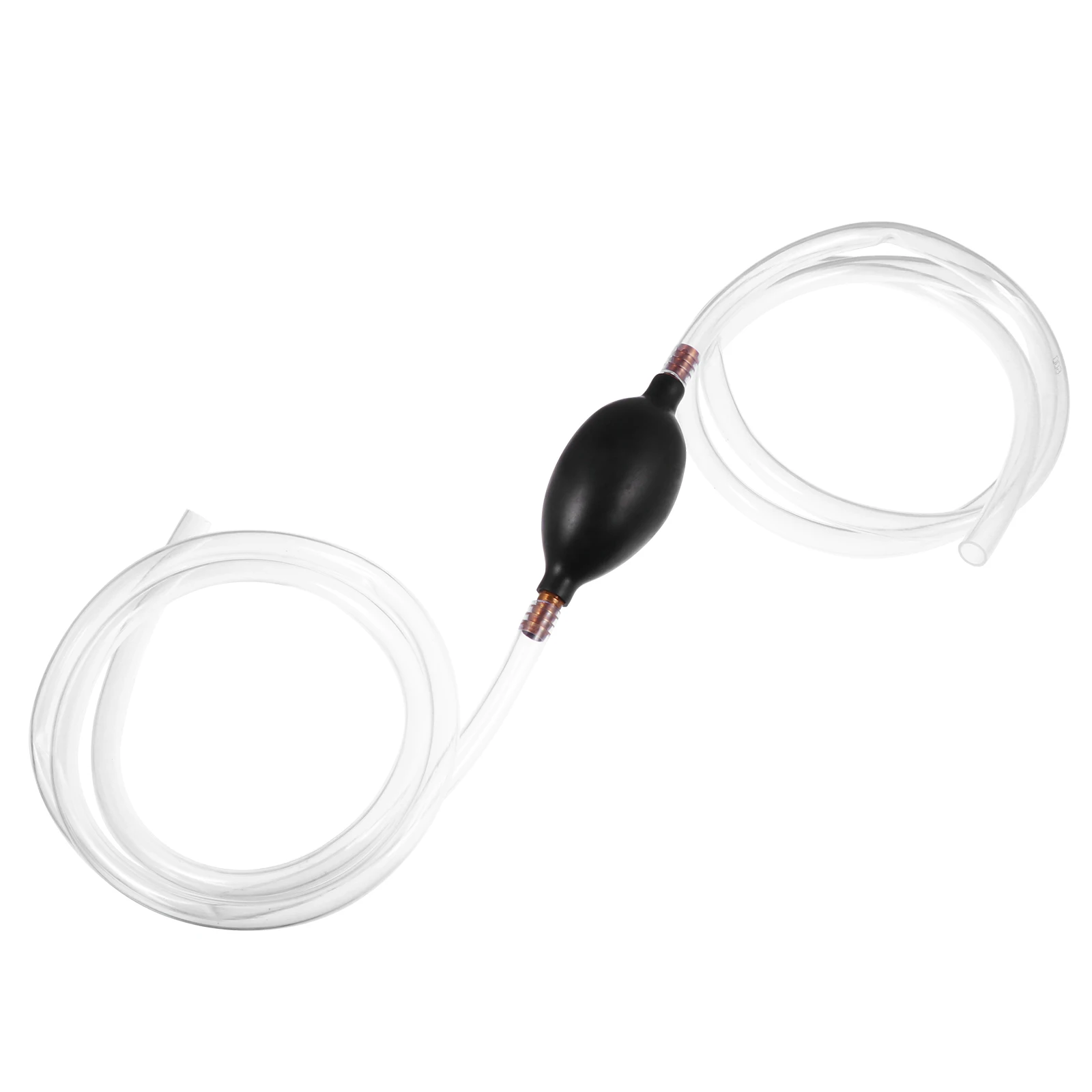 

PVC High Flow Hand Siphon Pump Durable Clear Pipe Oil Resistant Built In Outlet Inlet Prevent Backflow Fish Tank Water Changer
