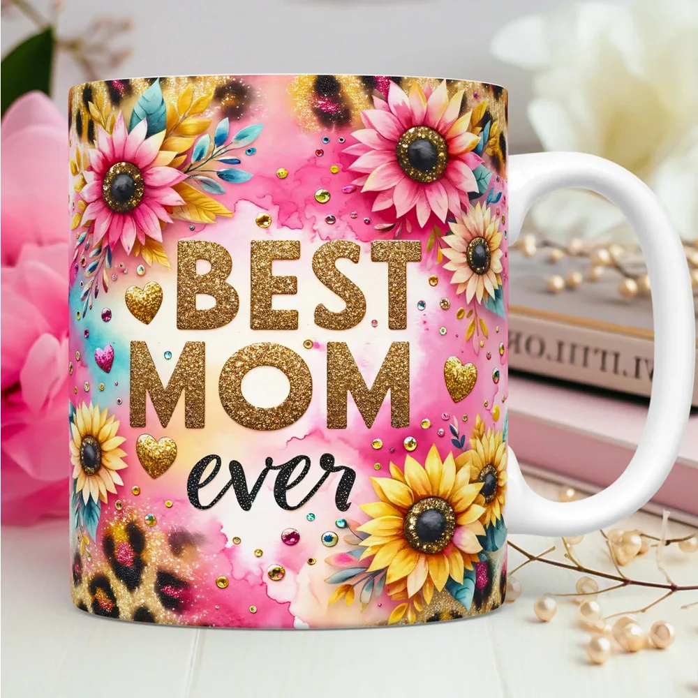 Creatief cadeau voor Moederdag: een keramische mok, een familie-koffiemok en een ontbijtmok, perfect als verjaardagscadeau voor mijn moeder.