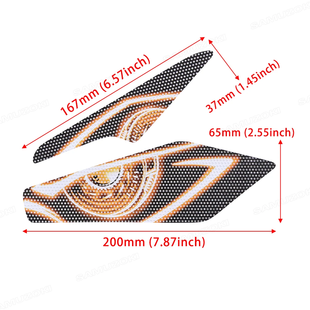 CBR 250RRไฟหน้ารถจักรยานยนต์สติกเกอร์สําหรับHonda CBR250RR 2023 CBR 250 RR 2017-2022 2020 Decals Head Light Pegatinas 3D Guard
