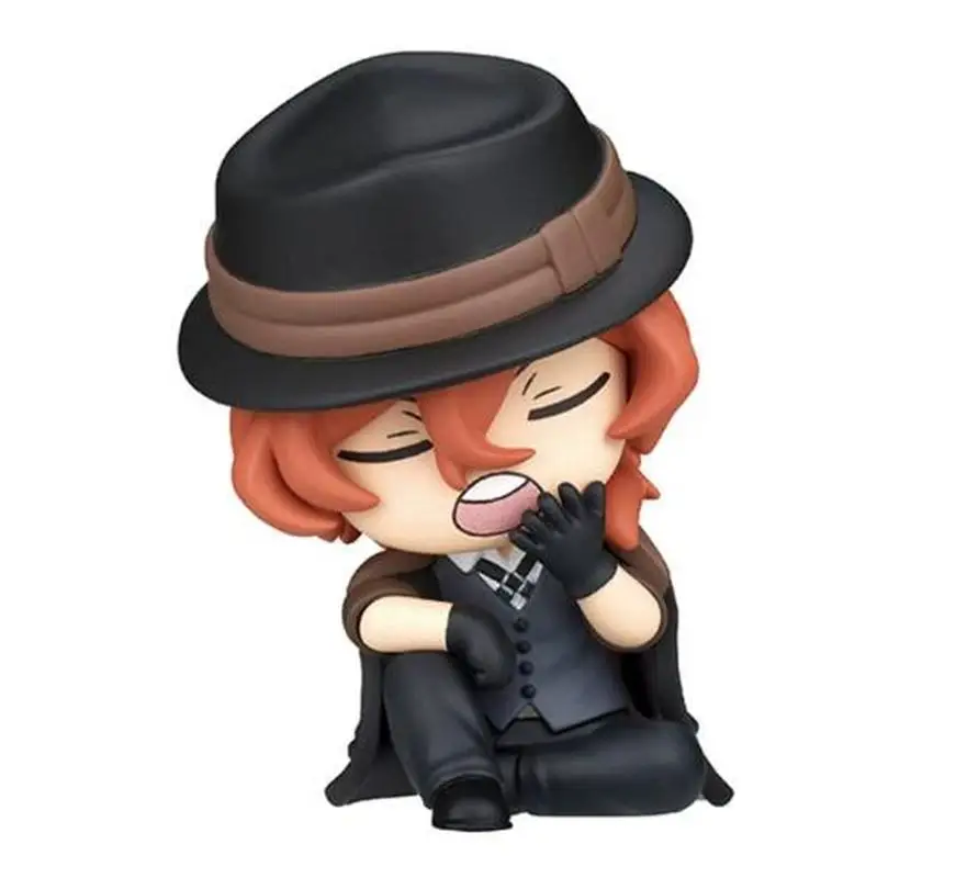 Tomy Bungo Stray Dogs Shoulder To Shoulder Sleeping Gashapon Figure Pvc Japanese In Stock Desktop Ornament For Anime Fans - view 6