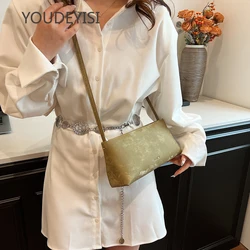 YOUDEYISI New Chinese Style Underarm Women's Bag: High-end Niche Portable Messenger One-shoulder Baguette Bag