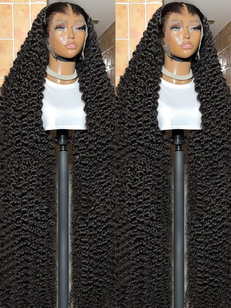 Peluca de cabello humano sin pegamento con encaje Frontal rizado de agua suelta brasileña para mujeres 300% 40 46 pulgadas 13x4 13x6 HD peluca Frontal de encaje de onda profunda