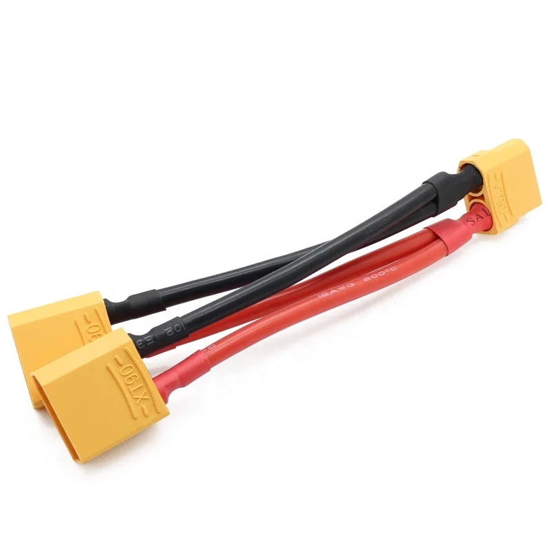 10PCS Amass XT90 12AWG 100mm Silicone Wire Adapter Cable Extension RC Lipo Battery Parallel Connectors Connectors Adaptor Batter