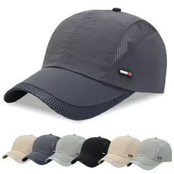 Quick Dry Baseball Cap Outdoor Sports Mesh Breathable Hat for Men Women Portable Hiking Fishing Sunbonnet Golf Adjustable Cap