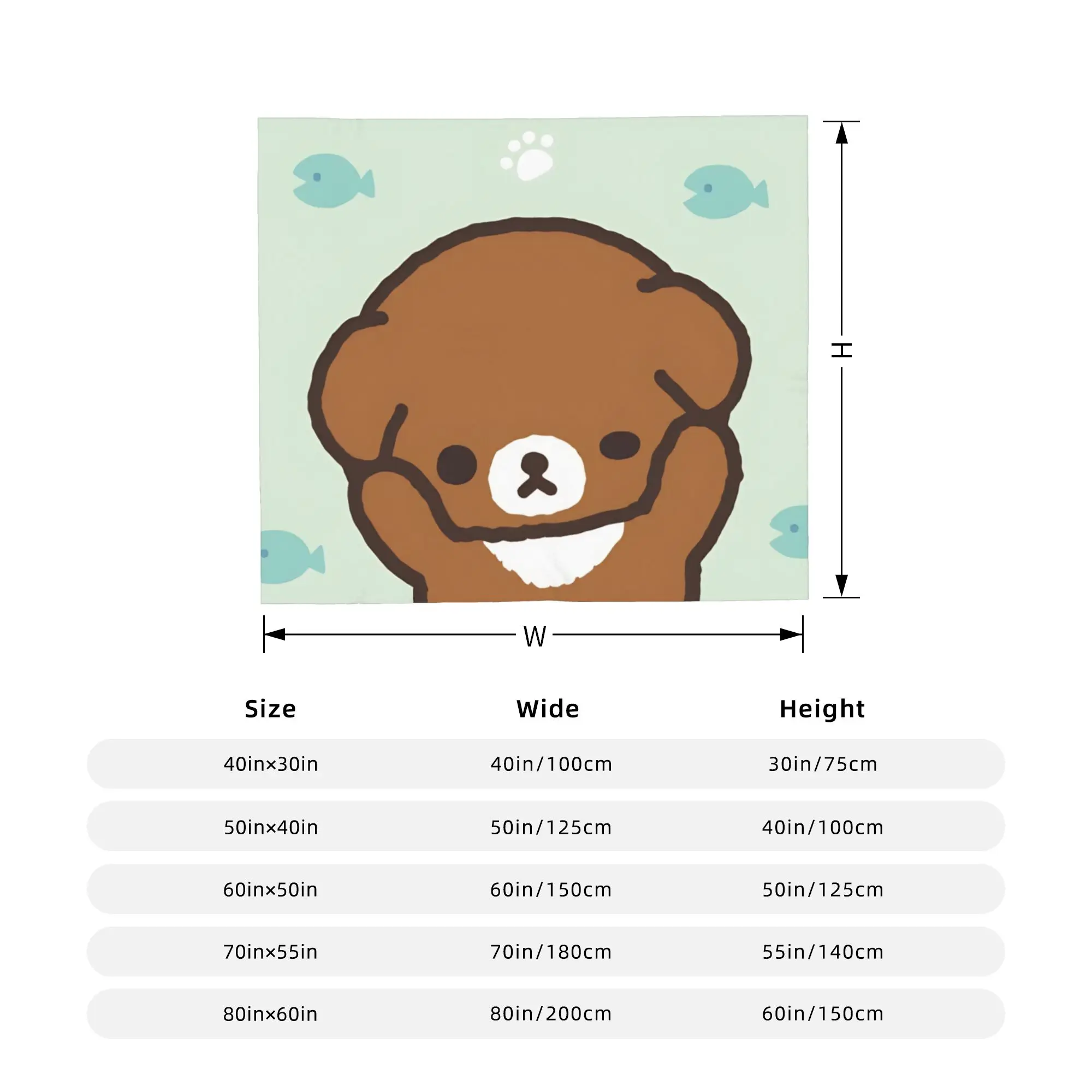 Kawaii Bear Floppy Ears Blankets Rilakkumas Flannel Throw Blanket Bed Sofa Decoration Lightweight Bedspread