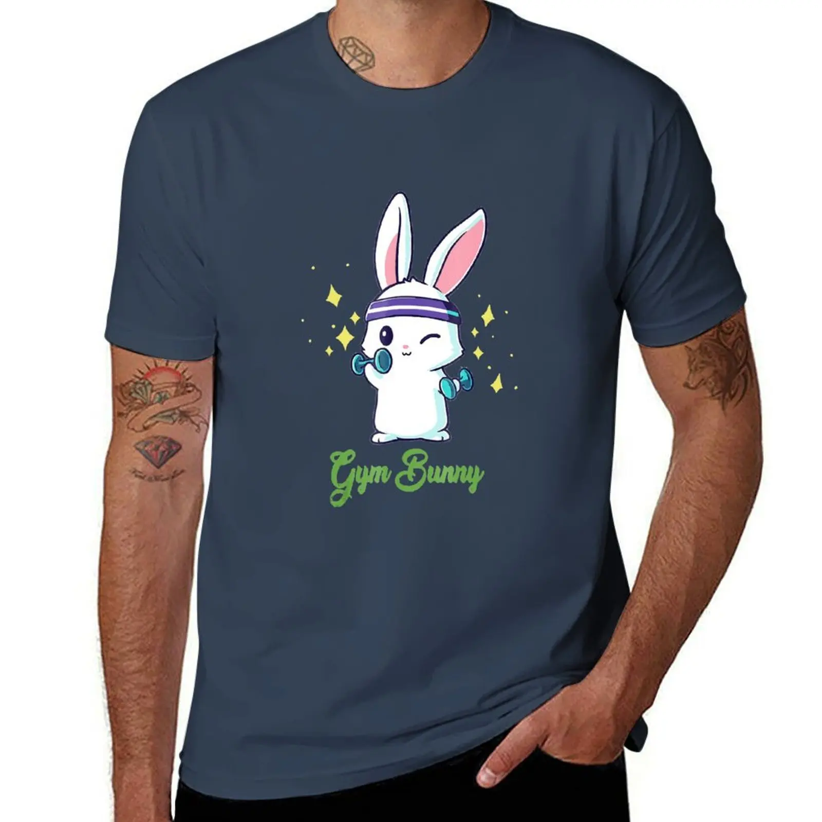 

Gym Bunny Fitness Rabbit Lover Gym T-Shirt Soft Touch Basic Cotton T-Shirt