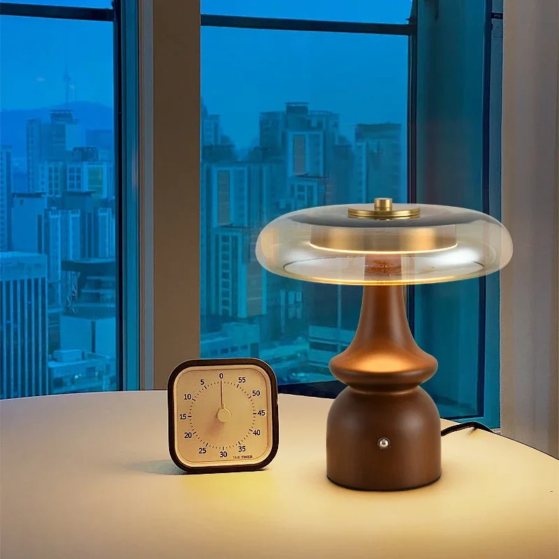 SAMAN Contemporary Creativity Table Lamp American Retro Art Living Room Study Villa Hotel Bedroom LED Bedside Desk Light