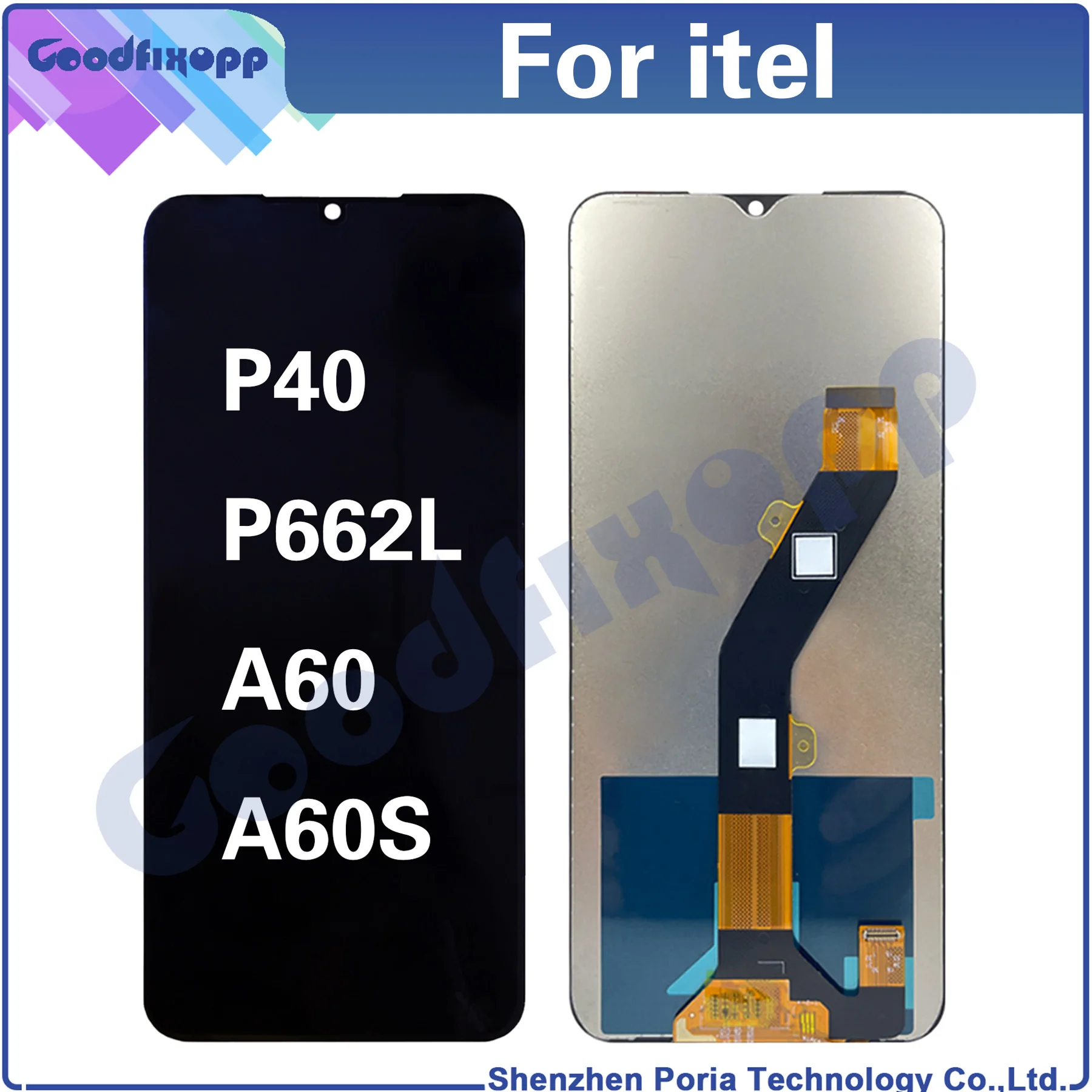 

For itel A60 A60S P40 P662L LCD Display Touch Screen Digitizer Assembly Repair Parts Replacement