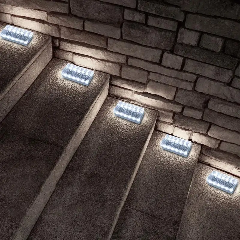 Solar Brick Lights Garden Yard Pathway Party Christmas Landscape Lamp Decoration Q5WC