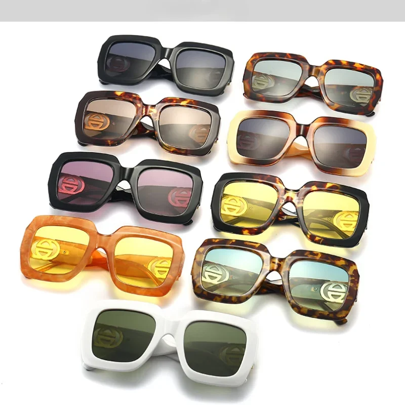 2024 New Style Square Women\'s Sunglasses Chaopai Brand Large Frame Outdoor Sun Glasses Fashion Driving Outdoor Women Sunglasses