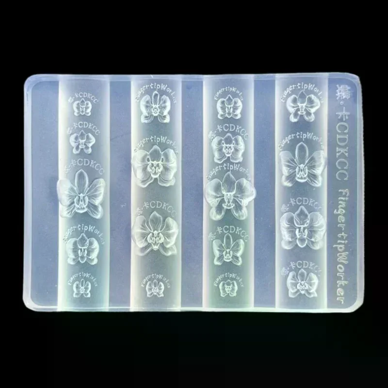 الباروك القلب الفرنسية قلادة فراشة زهرة 3D الاكريليك مسمار العفن DIY مسمار الفن الديكور قالب مانيكير شفاف #4