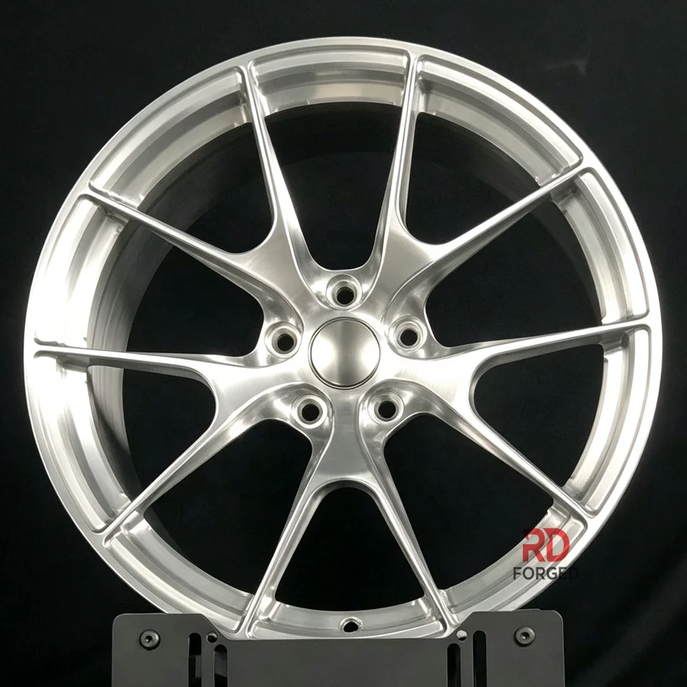 For Custom 1-Piece Brushed Clear 17 18 19 20  Inch 5x120 5x114.3 5x112 Car Forged Wheels Rims for BMW Audi Alfa Romeo Tesla Suba