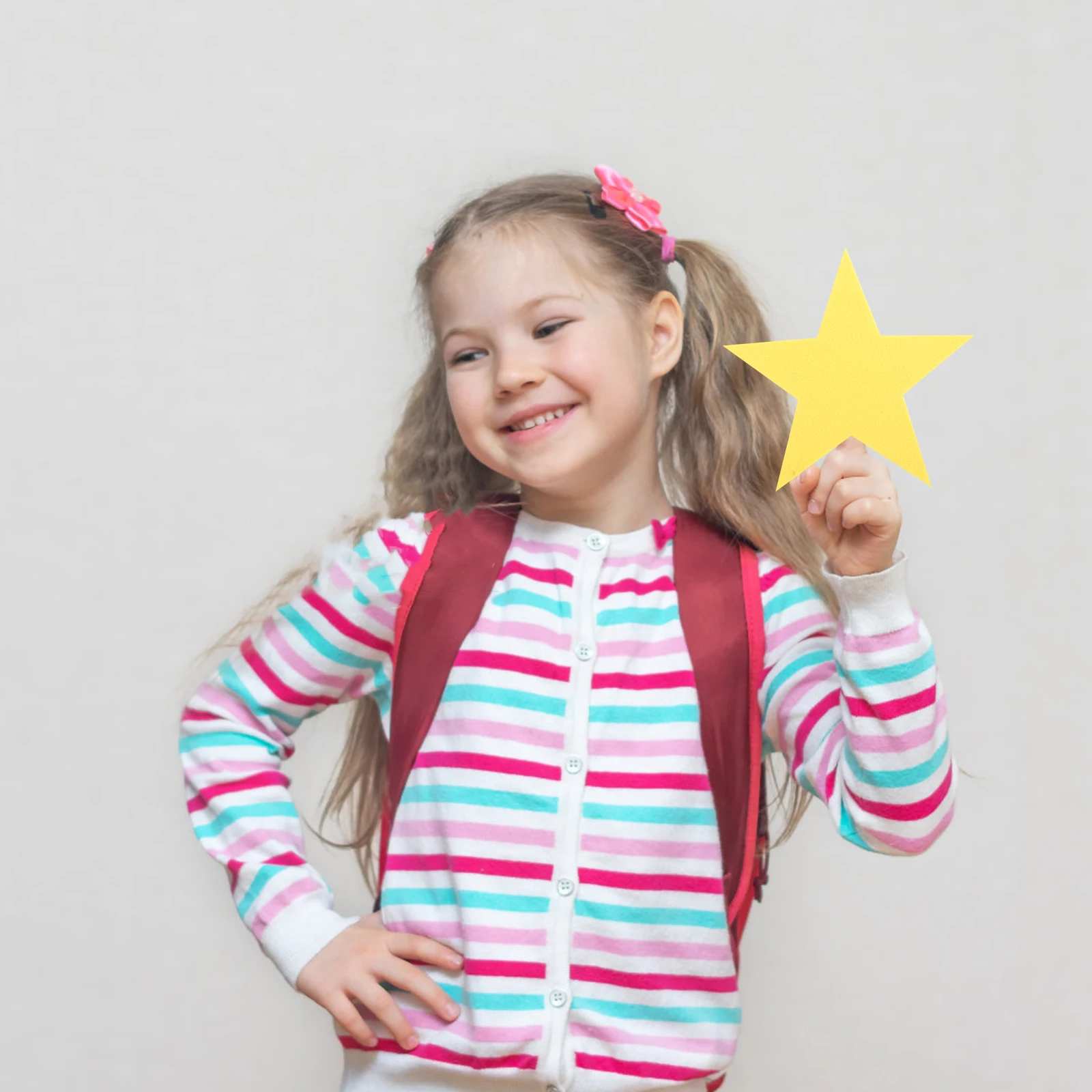 

3 Pcs Felt Five Pointed Star Props Handheld Stars for Concerts Sports Party Decorations Bulletin Board Stage Performance