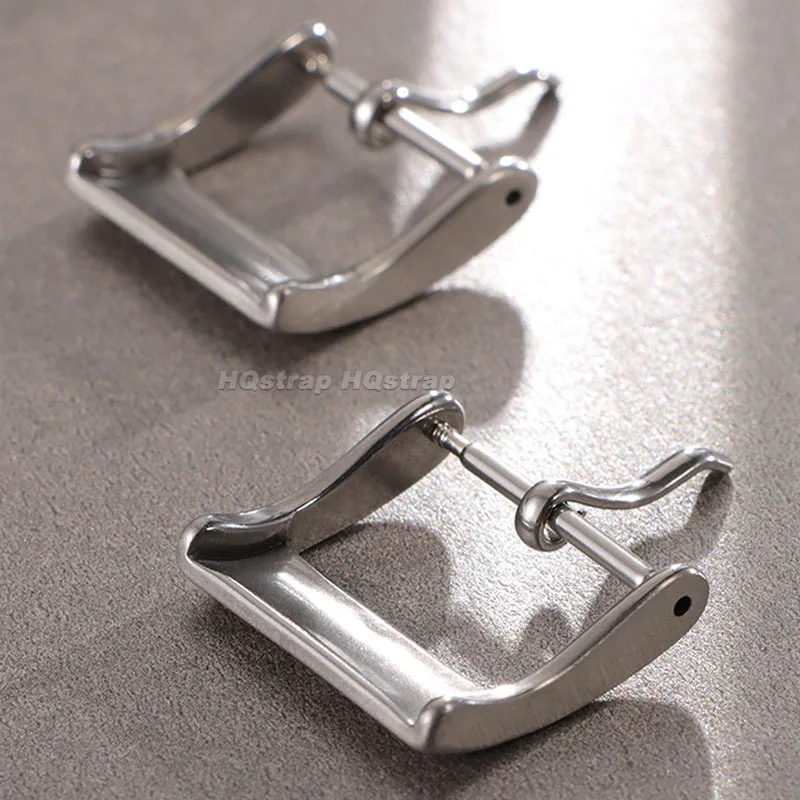 Пряжка из нержавеющей стали 304, 16 мм, 18 мм, ремешок для часов, металлическая застежка, кожаный силиконовый браслет, универсальная замена, матовая квадратная кнопка