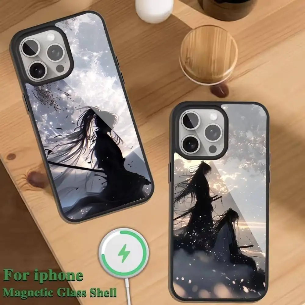 

Martial Arts Phone Case For Magnetic Wireless Charge Cover For iphone 16 15 14 13 12 11 Pro Max Plus Coque