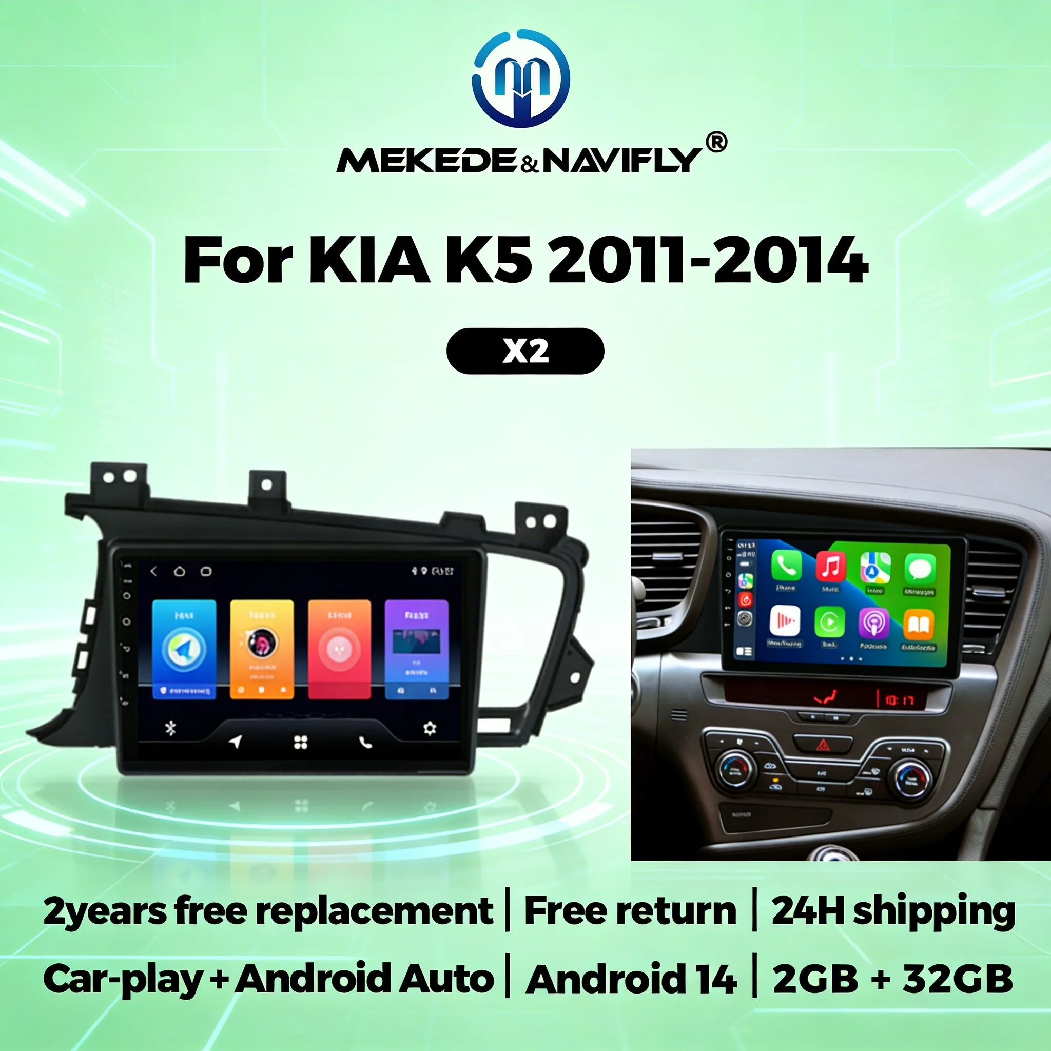 

HD Screen Android Auto Car Play For KIA Optima K5 2013-2015 Car Radio GPS Navigation Multimedia Video Player WIFI FM Autoradio