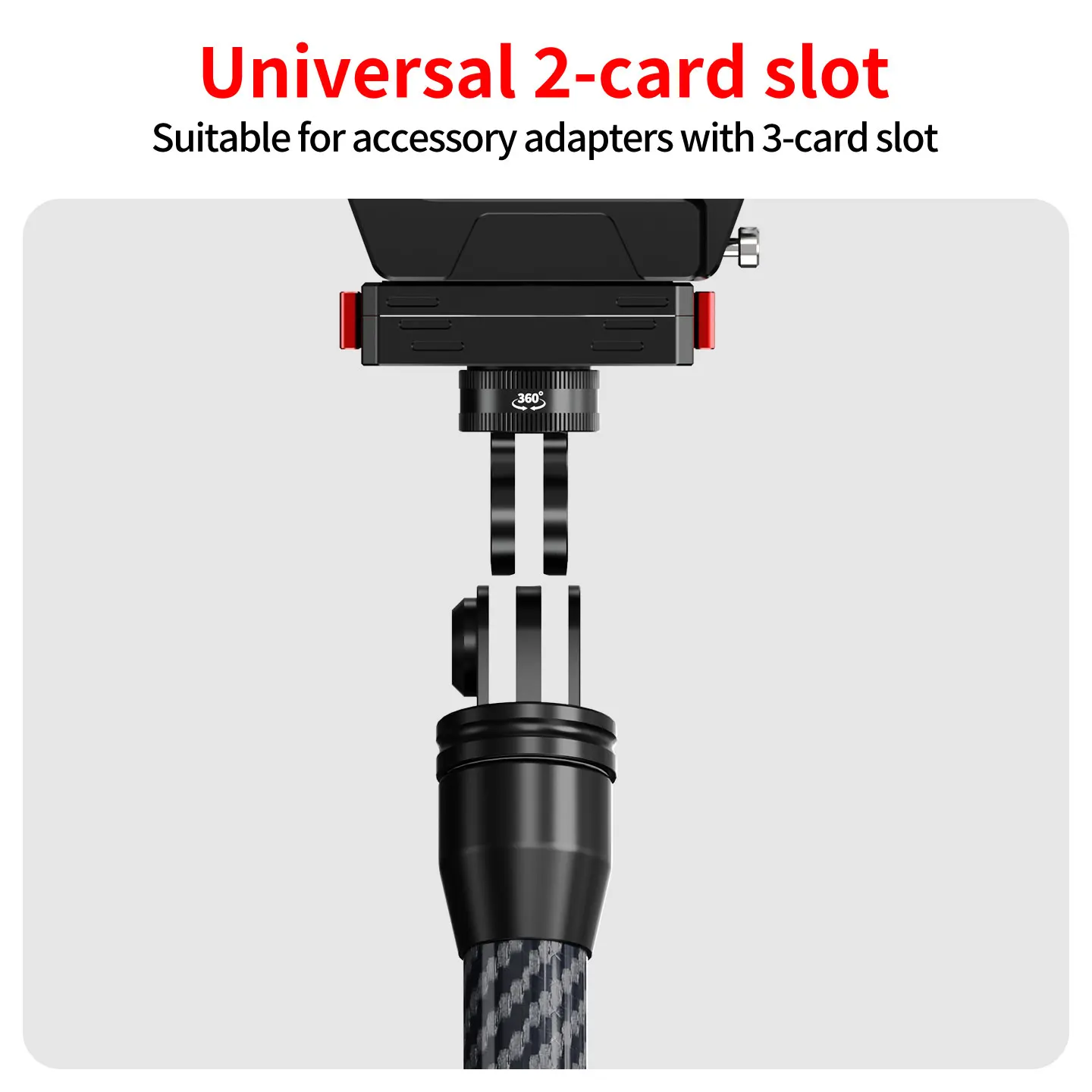 Kamerakäfig für Insta360 X4 Air 360 Kamera, drehbarer Stativadapter, Cold Shoe Halterung, Erweiterung, Lichthalterung, Selfie Stick Halterung – Detail 20
