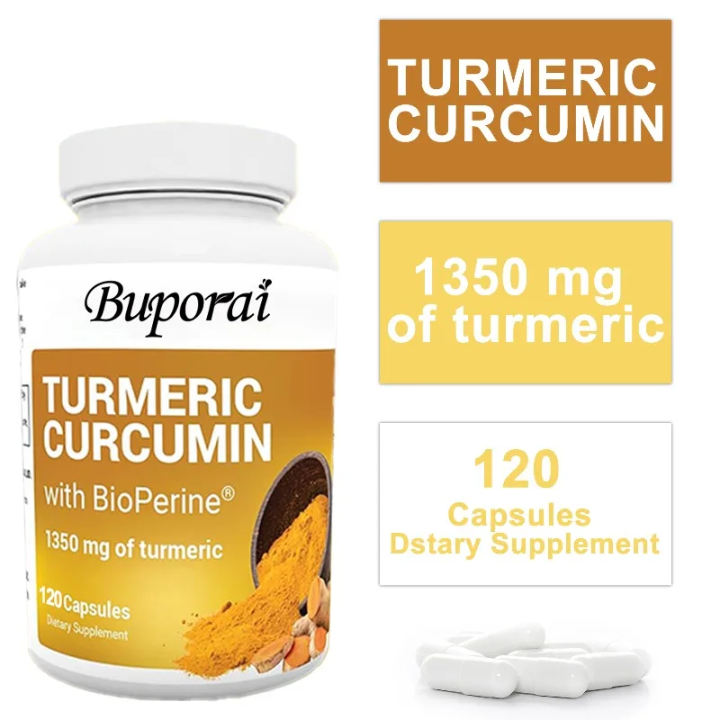 Turmeric Curcumin Capsules - Antioxidant, Increase Cellular Energy, Promote Joint, Bone and Muscle Health, Boosts Immunity