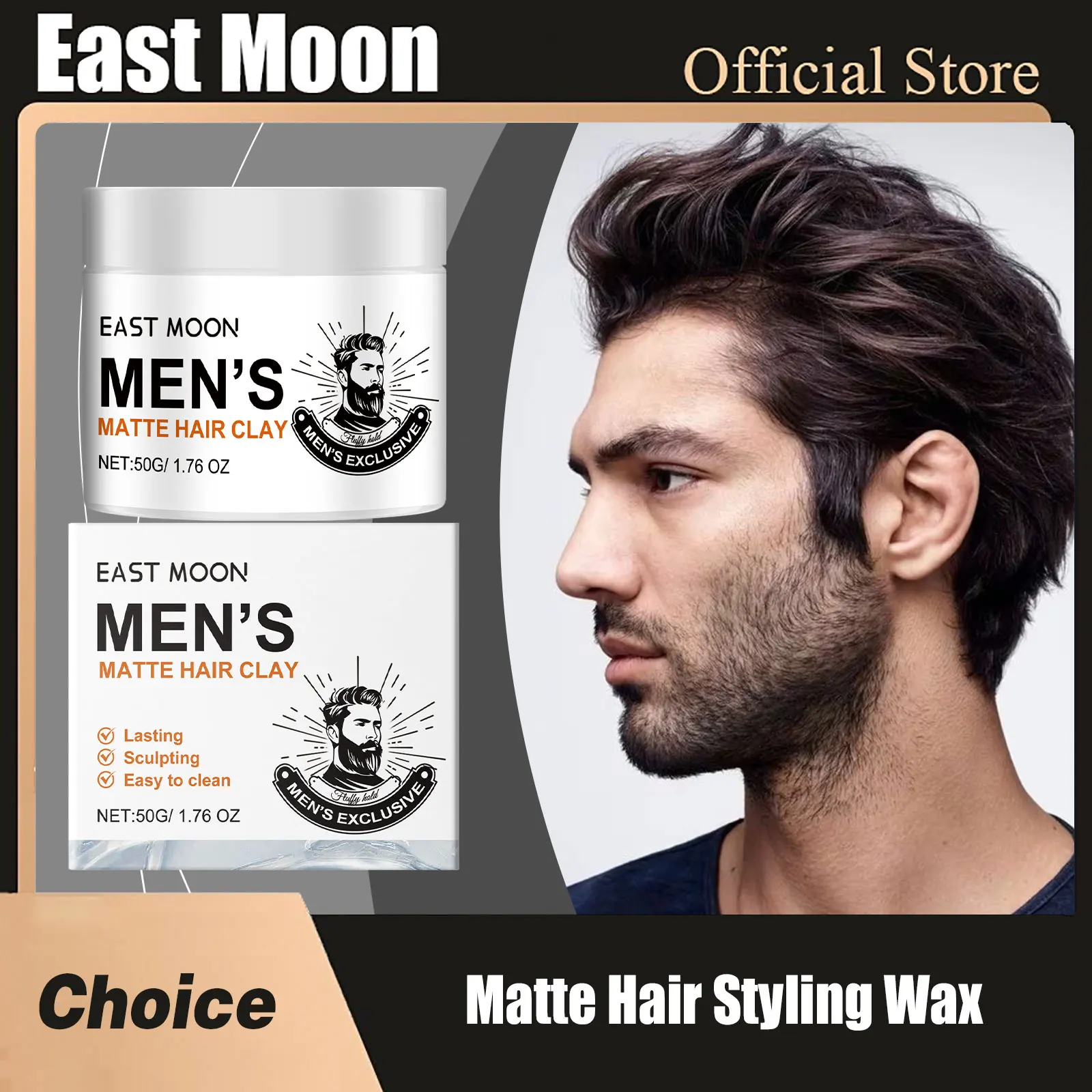 

East Moon Matte Hair Styling Wax Improve Curly Non Greasy Finished Molding Reduce Dryness Edges Control Men Hair Shaping Cream ﻿