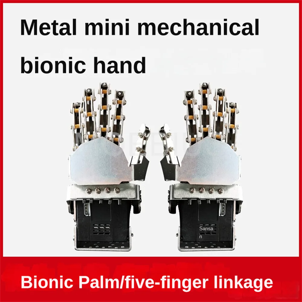 Geassembleerde Metalen Biomimetische Mechanische Palm Met Servo, Vijf Vinger Robot, Robotarm, Grijper, Maker Onderwijs Diy