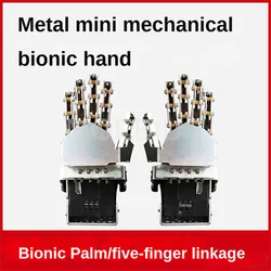 Assembled Metal Biomimetic Mechanical Palm With Servo, Five Finger Robot, Robotic Arm, Gripper, Maker Education Diy