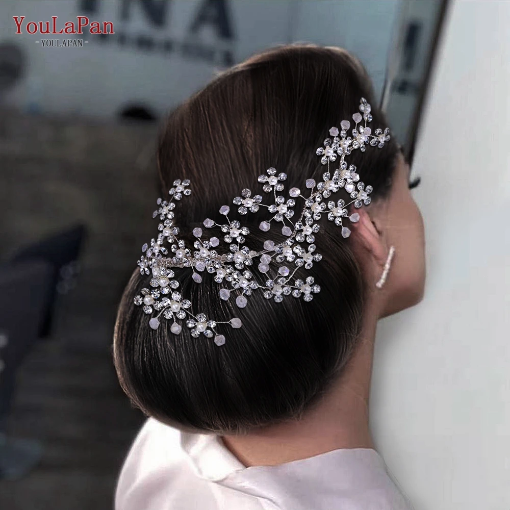 YouLaPan Bride Handmade Rhinestone Flower Hair Comb Headwear  Wedding  Delicate Headdress Women Headpiece Hair Ornaments HP269 ﻿