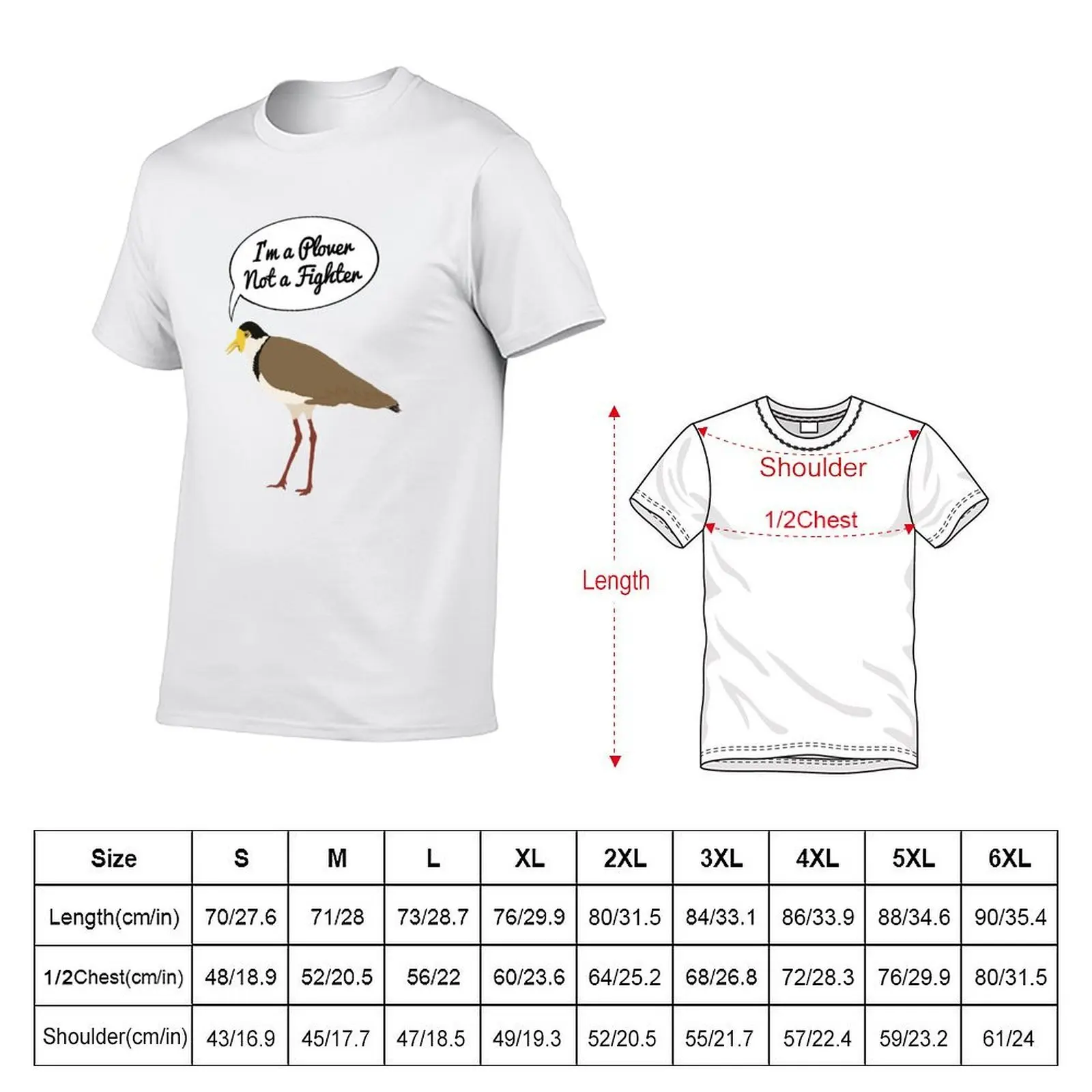 I’m a Plover Not a Fighter T-Shirt Big Size Simple T-Shirt