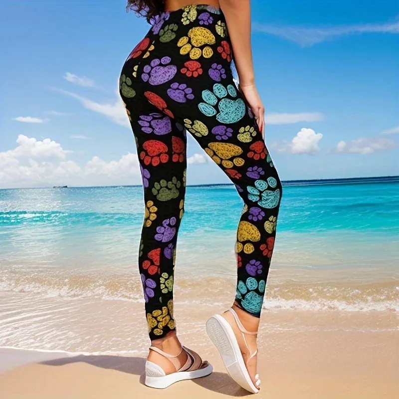 PD54 Leggings colorés imprimé patte haute élastique nouveau Style confortable décontracté mode vêtements pour femmes