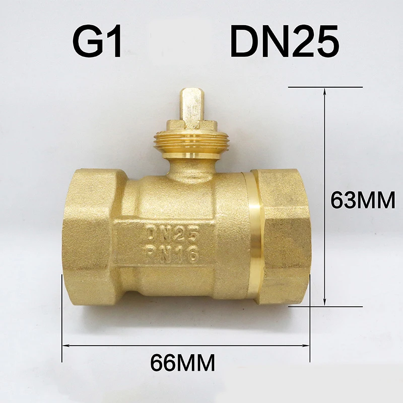 DN50 Brass 2 Way BSP Thread Motorized Ball Valve Body view 5